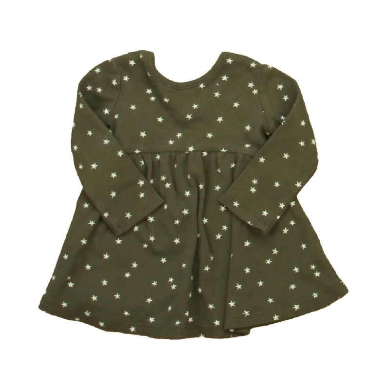 Quincy Mae Girls Olive Stars Dress Long sleeve unclassified dresses