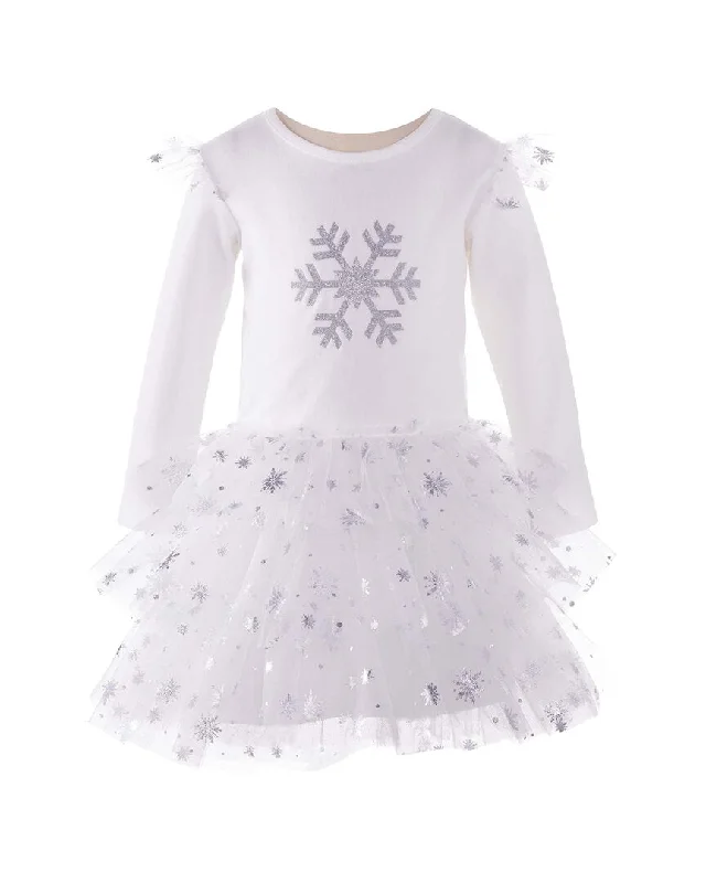 Rachel Riley Snowflake Print Tutu Dress Backless unclassified dresses