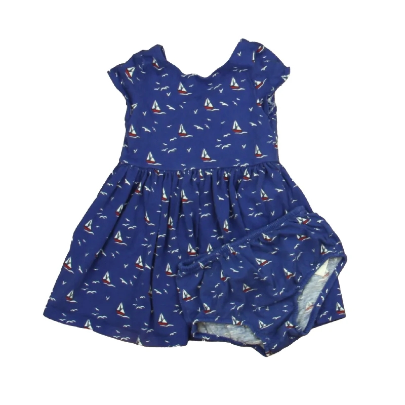 Ralph Lauren Girls Blue Sailboats Dress Preppy unclassified dresses