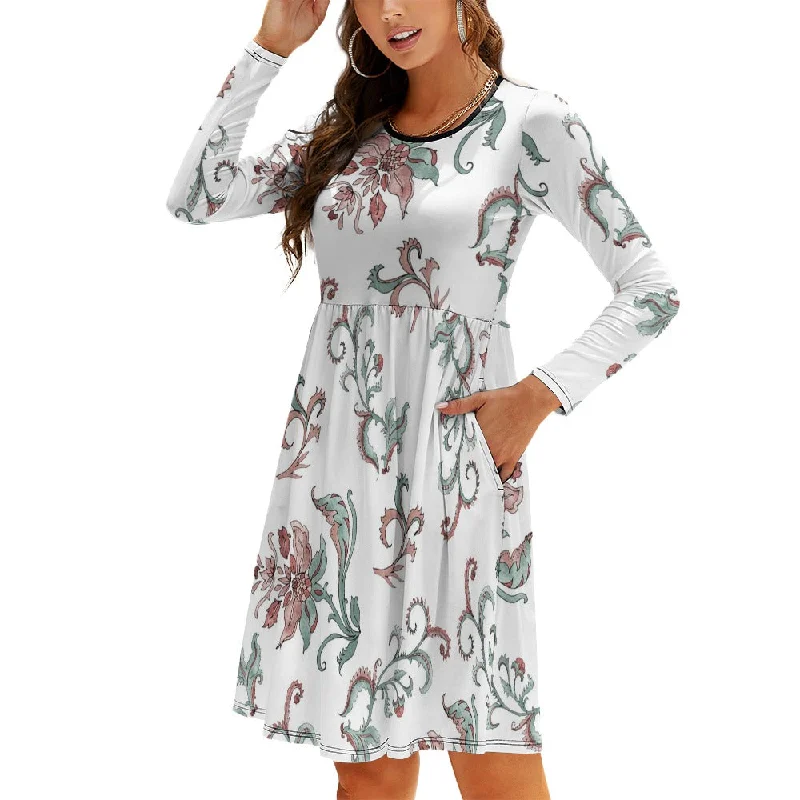 Round neck baggy dress Silk unclassified dresses