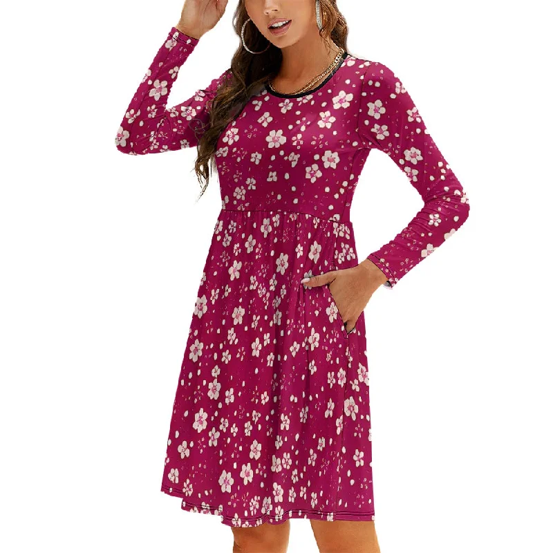 Round neck baggy dress Winter unclassified dresses