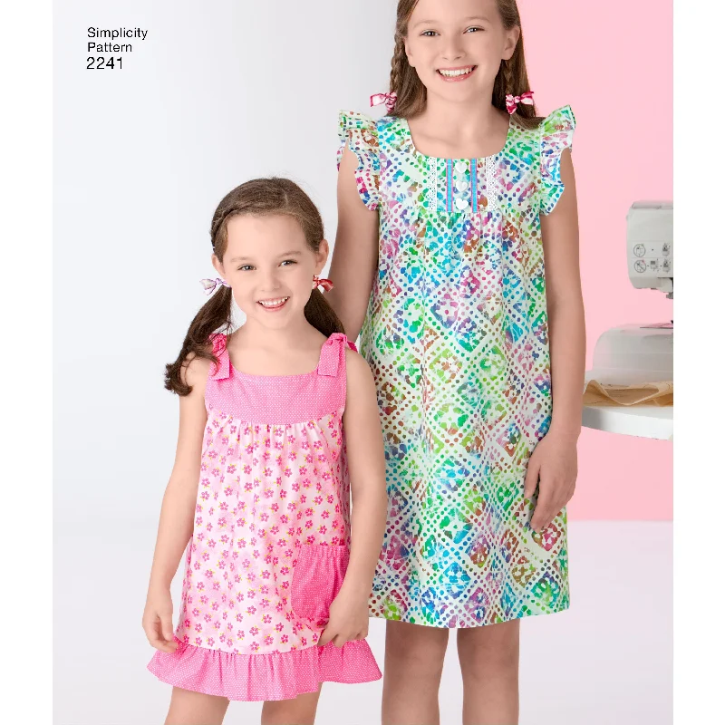 Simplicity Pattern 2241 Girl's Dresses | Learn to Sew  Size 3 - 6 Neutral tone unclassified dresses