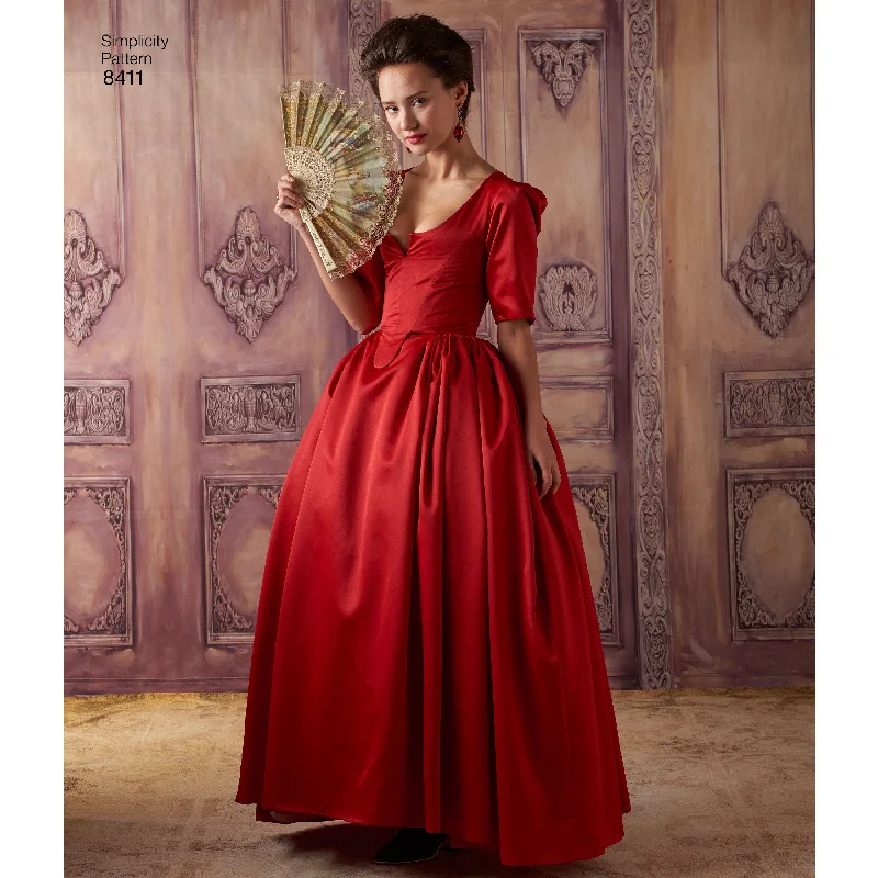 Simplicity Pattern 8411 Women's 18th Century Costume Off-shoulder unclassified dresses