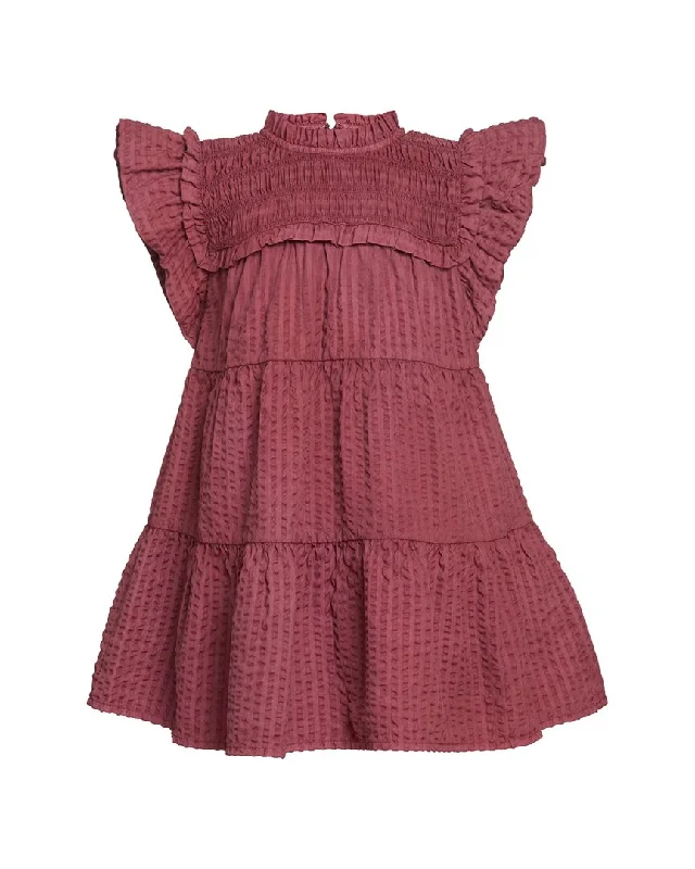 SEA NY Sevyn Solid Seersucker Smocked Dress Club unclassified dresses