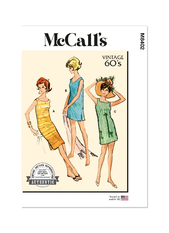 McCall's 8402 sewing pattern 1960'S Dresses Best-selling unclassified dresses