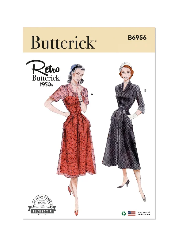 Butterick sewing pattern 6956 Dress with Sleeve Variations Best-selling unclassified dresses