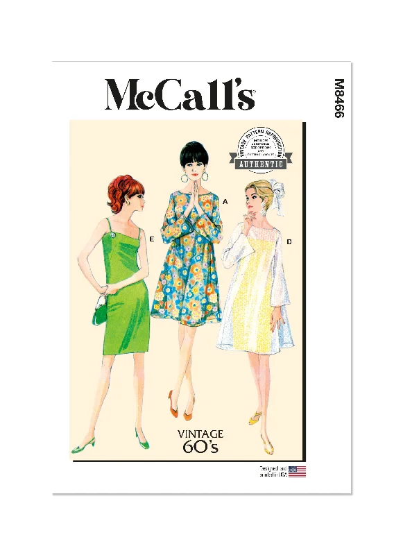 McCall's Sewing Pattern 8466 Slip Dress and Sheer Overdress Vacation unclassified dresses