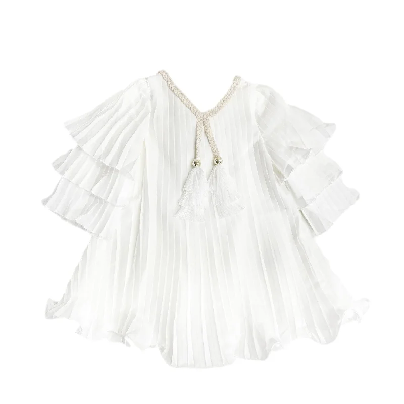 Sienna White Pleated Dress Spring unclassified dresses