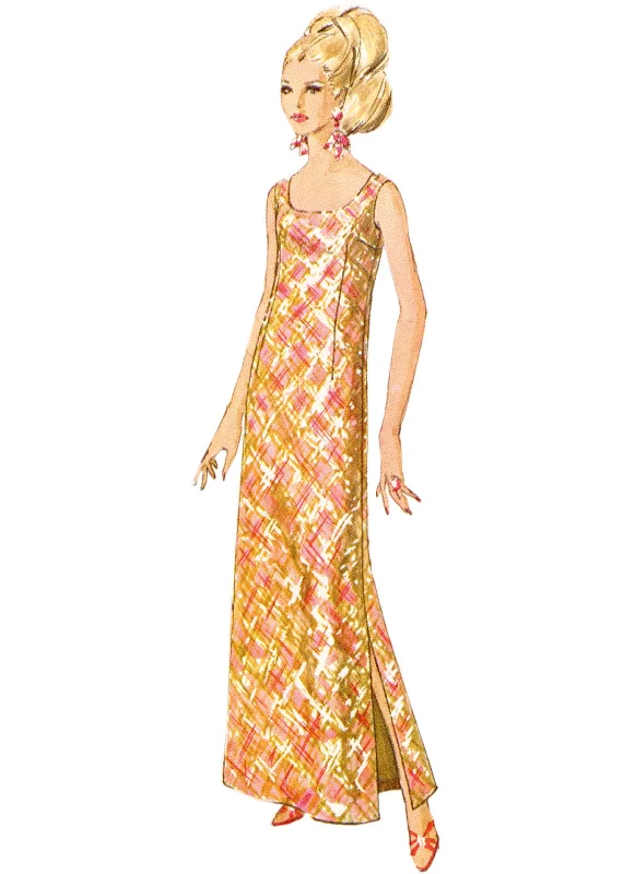 Simplicity Sewing Pattern 9884 Misses' 60's Dress in Two Lengths Earthy tone unclassified dresses