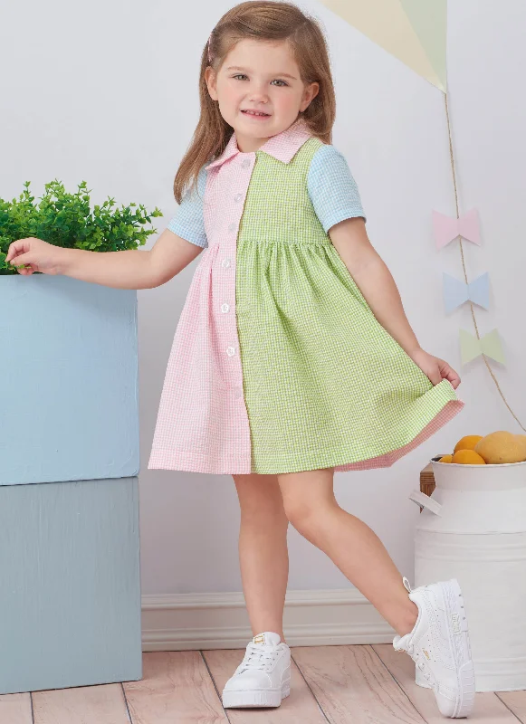 Simplicity 9760 sewing pattern Toddlers' Dress with Sleeve Variations Halter unclassified dresses