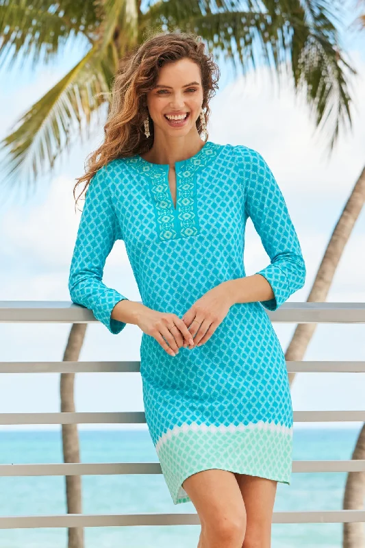 St. Pete Embroidered Tunic Dress Preppy unclassified dresses