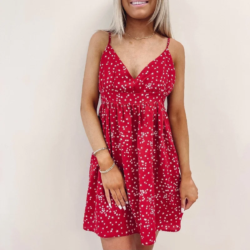 Star Print Dress Floral unclassified dresses