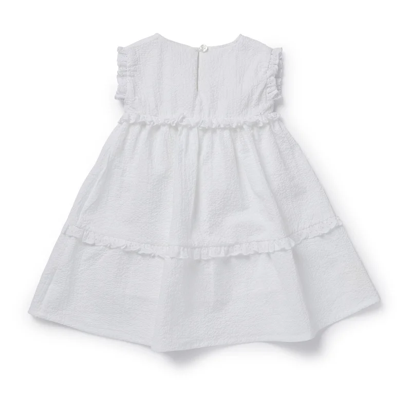 White Ruffled Dress Neutral tone unclassified dresses