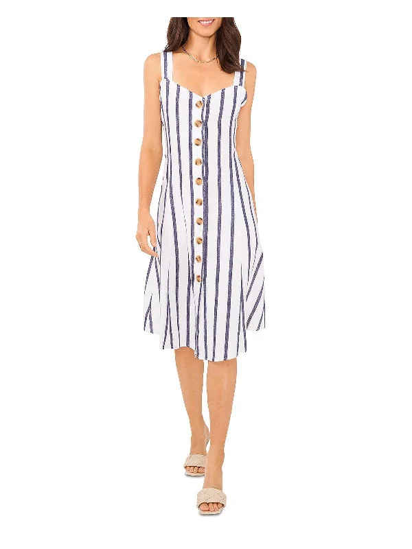 Womens Linen Striped Shift Dress Stylish unclassified dresses