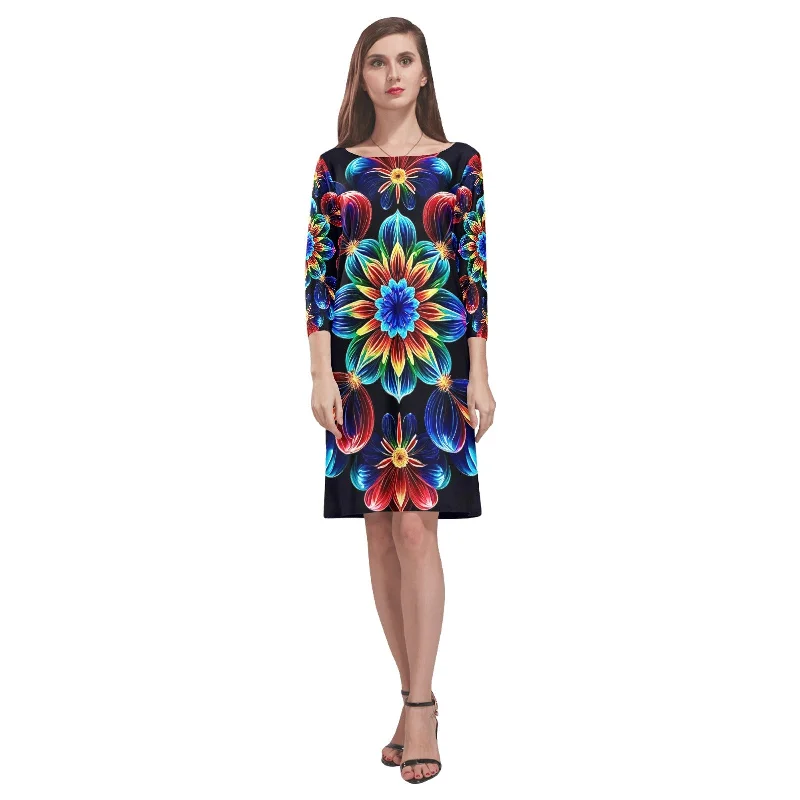 Women's Loose Round Neck Dress (Model D22) Embroidered unclassified dresses