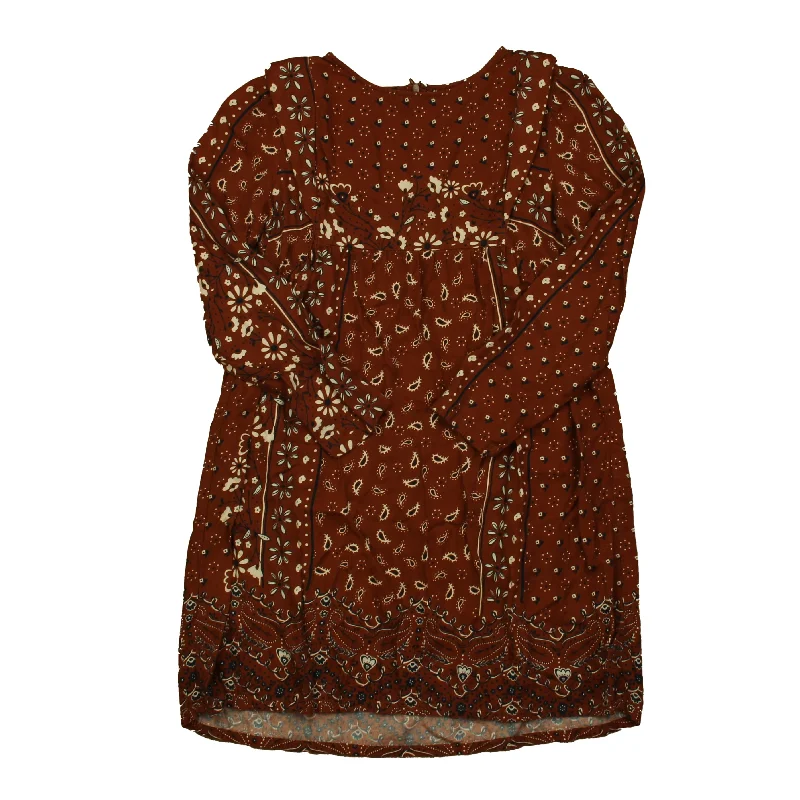 Zara Girls Brown Paisley Dress Stylish unclassified dresses