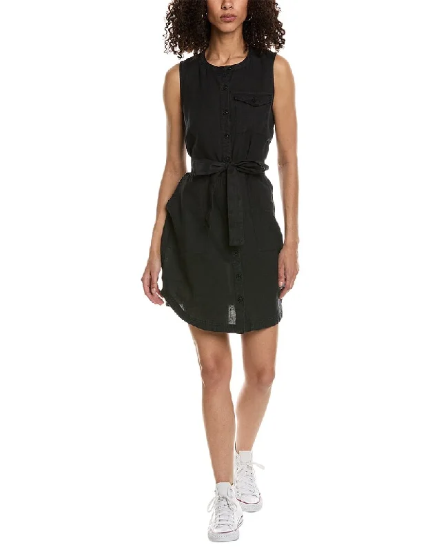 Michael Stars Brady Utility Linen Mini Dress Basic Mini Skirt