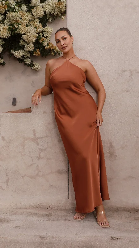 Chiara Maxi Dress - Copper Soft Maxi Skirt