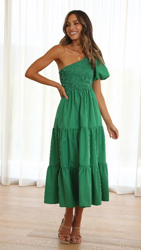 Frankie Maxi Dress - Emerald Skater Maxi Skirt