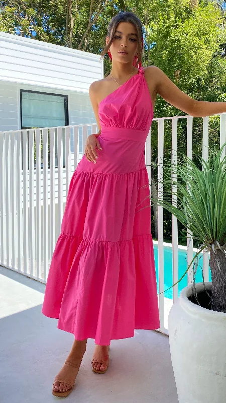 Jayma Maxi Dress - Pink Front Pocket Maxi