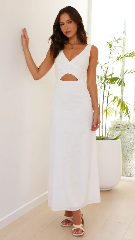 Mahalia Maxi Dress - White Maxi Skirt Classic