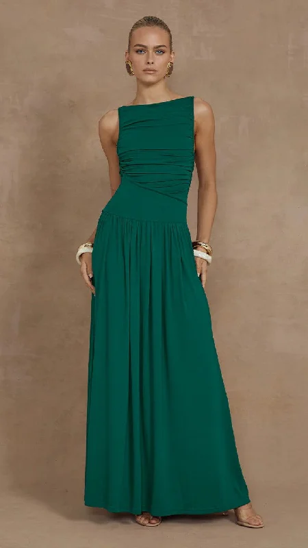 Nalla Maxi Dress - Emerald Full Maxi Skirt