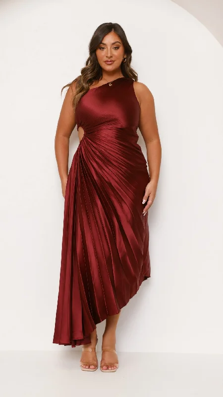 Olivia Maxi Dress - Wine Summer Floral Maxi