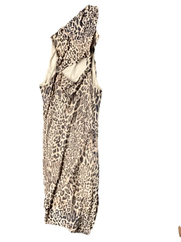 Animal Print Dress Party Midi Bar Iii, Size Xs Soft Pleated Midi