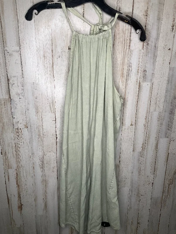 Green Dress Casual Midi Cloth & Stone, Size L Cotton Midi Skirt