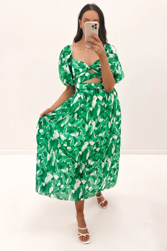 Josiah Midi Dress Green Maxi Length Midi